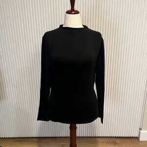 WEEKEND LOS ANGELES Women's Side Ruched Long Sleeves Top Size 1X In Black